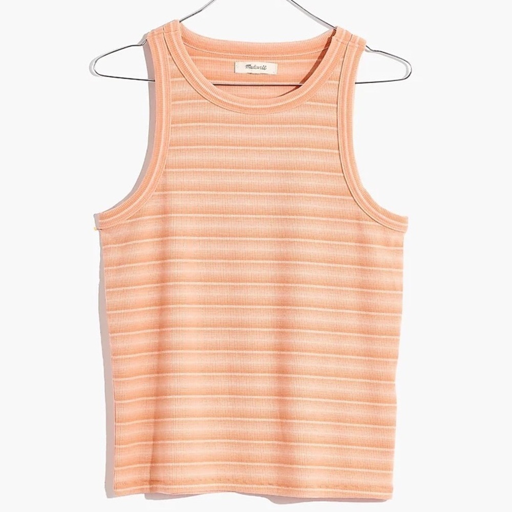 Nwt Madewell Ribbed Westville Tank Top Sweet Tulip